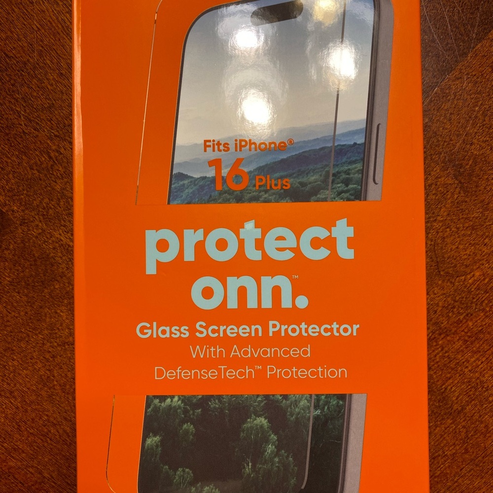 Onn Iphone 16 Plus Glass Screen Protector With Advanced DefenseTech Protection - Picture 2 of 9